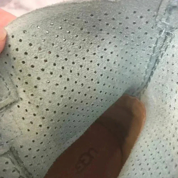 NWOT UGG Women's Classic Unlined Mini Perf Booties Light Blue Suede Size 9 - Picture 6 of 7